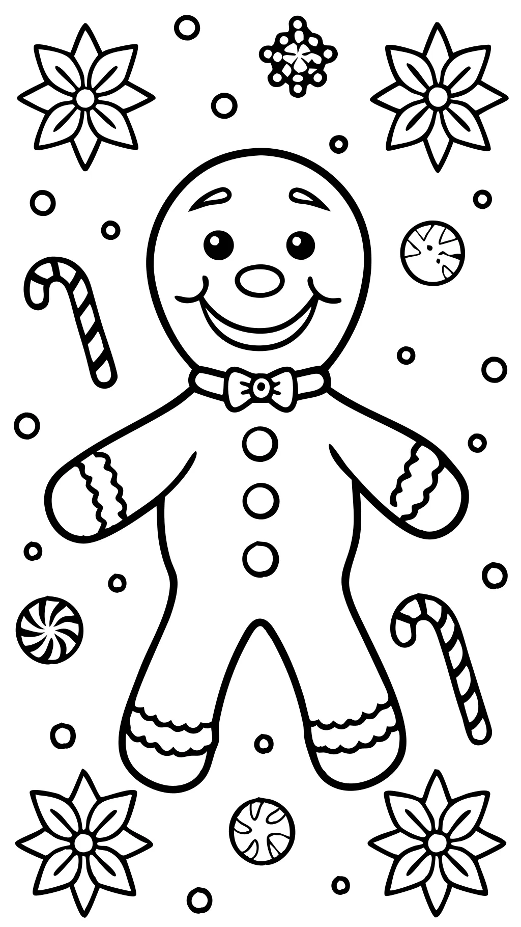 Páginas para colorear de Navidad Gingerbread Man